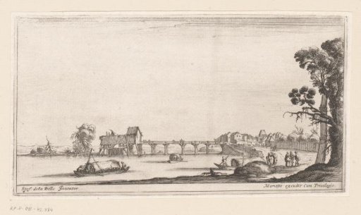 View of a river with a bridge
