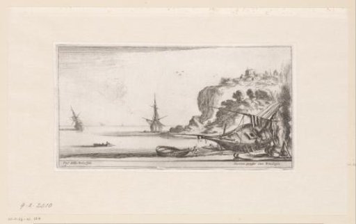 Seaview with a beached boat