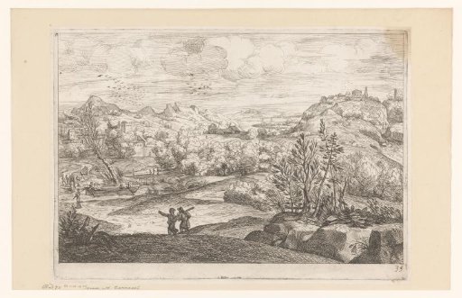 Landscape with figures in a boat
