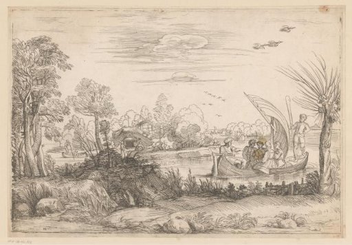 Landscape with Sailing Boats