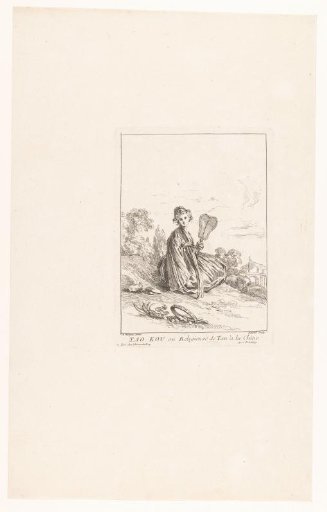 Chinese cleric, seated in a landscape