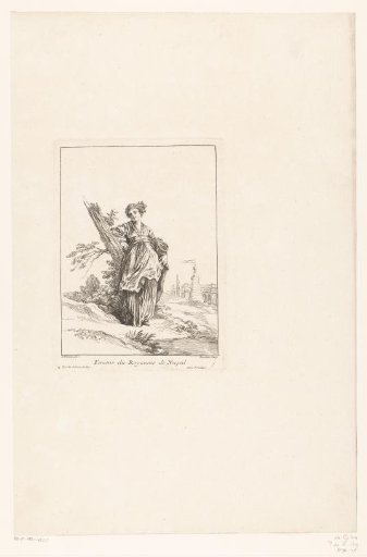 Young woman from Nepal, standing in a landscape