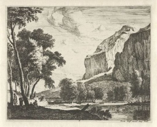 River Landscape with Rocks