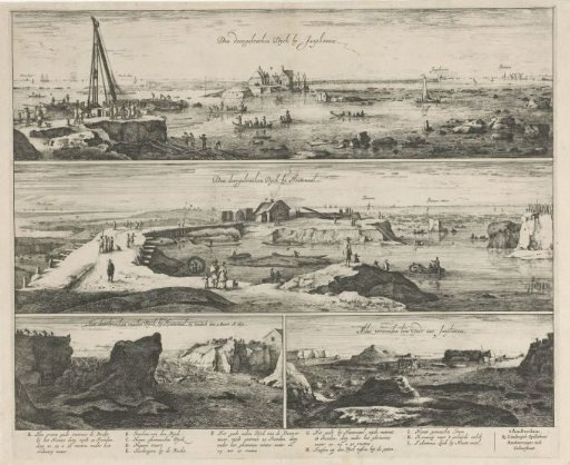 Breach in the Sint-Antoniesdijk near Jaap Hannes, 1651