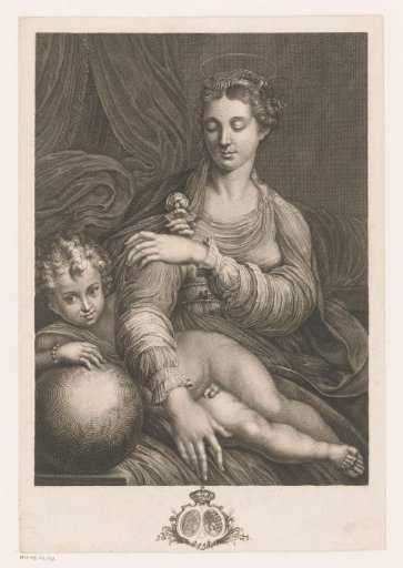 Mary and Child with rose