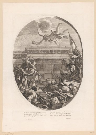 People worshipping the image of Justitia
