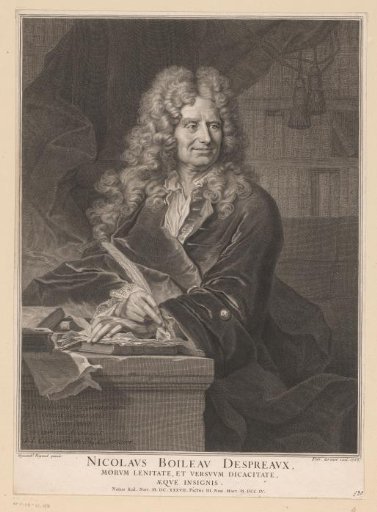 Portrait of Nicolas Boileau-Despréaux at his writing desk