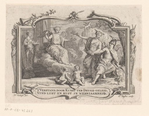 Allegorical representation with Pegasus