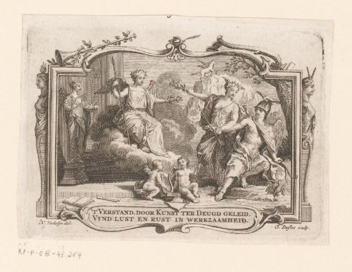 Allegorical representation with Pegasus