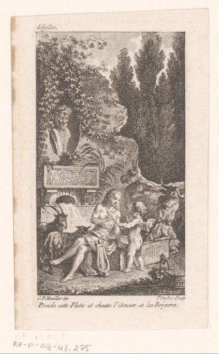 Amor and Shepherd with Flock by a Spring