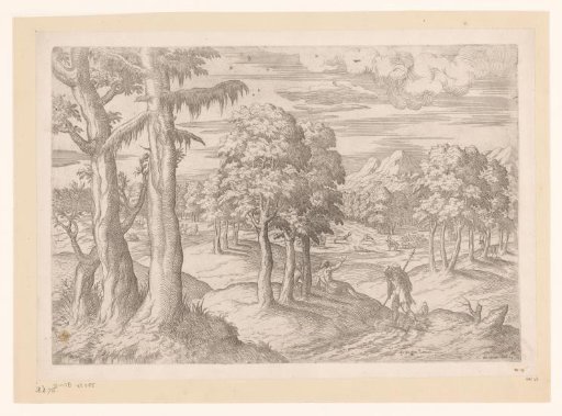 Landscape with Deer and Hunters