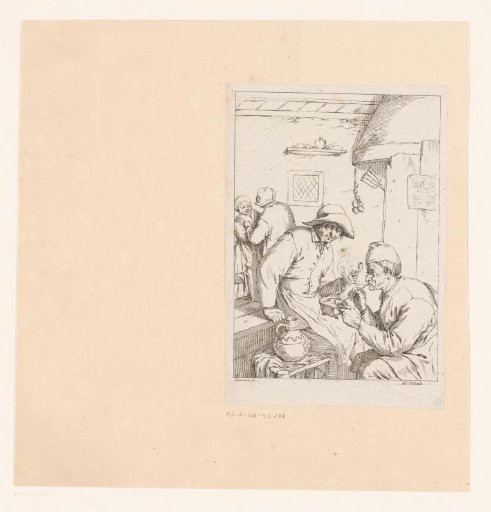 Two men smoking pipes