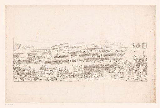 Landscape with a battlefield