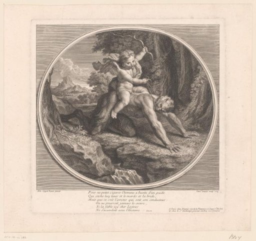 Amor on a Satyr with Reins