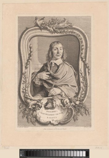Portrait of Philips Wouwerman in an Ornate Frame
