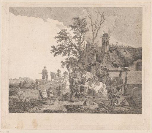 Field Marshal Halting at a Ruined House