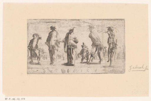 Six figures from the Commedia dell'arte