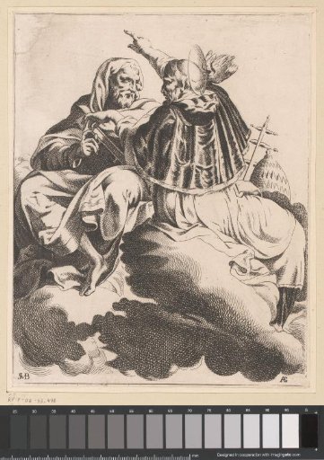 St. Mark and Pope Gregory I in the clouds