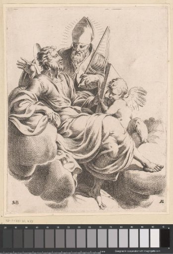 St. Matthew with Ambrose and an angel in the clouds