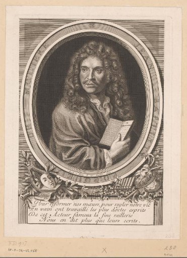 Portrait of Jean Baptiste Poquelin Molière