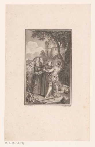Nobleman with Two Monks