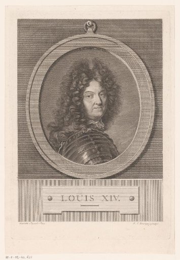 Portrait of Louis XIV in a medallion
