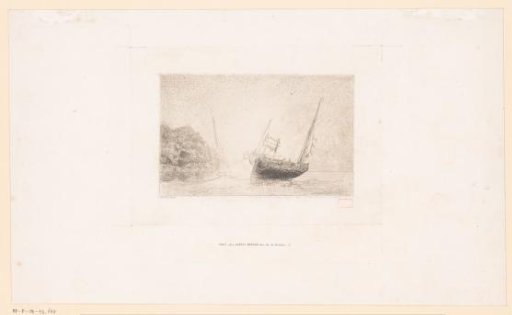 Stranded ship on the beach