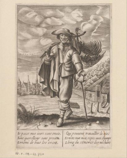 Standing Man with Fowl on a Stick