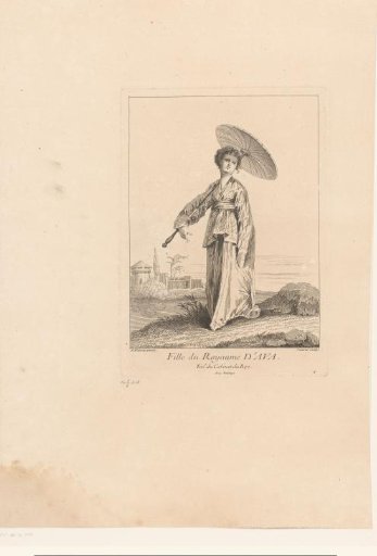 Girl with Parasol in a Landscape