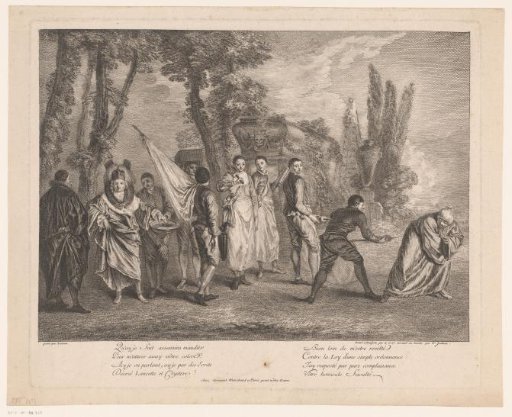 Allegorical representation where disease is pursued by the Faculty of Medicine