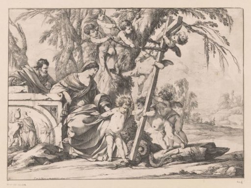 Holy Family with Serpent and Putti