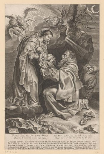 Mary presenting the Christ Child to Francis