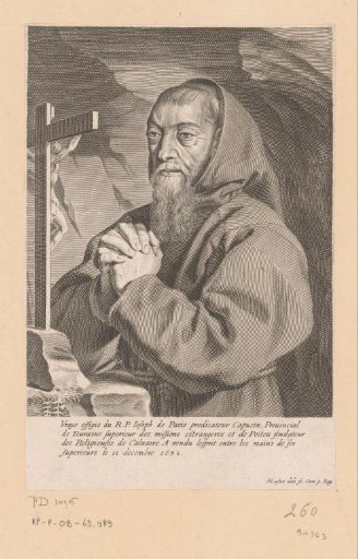 Portrait of François Leclerc du Tremblay in prayer