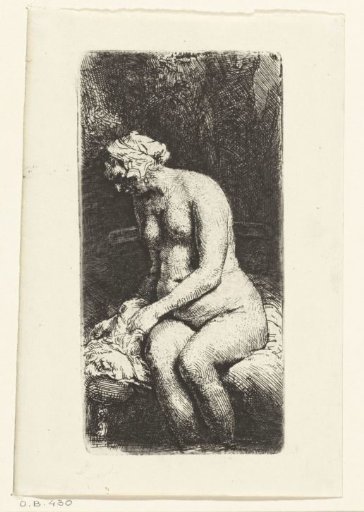 Woman bathing her feet at a brook