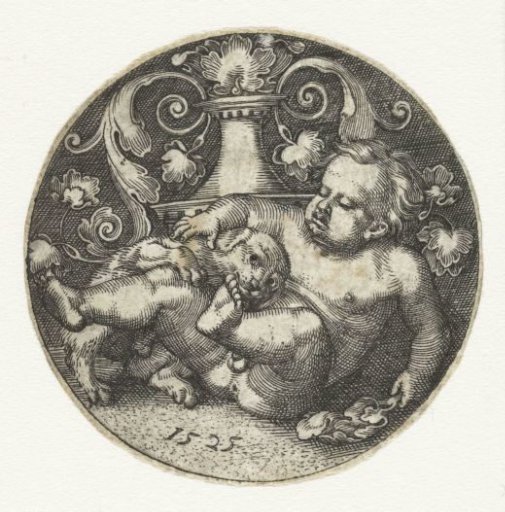 Playing Child with a Dog