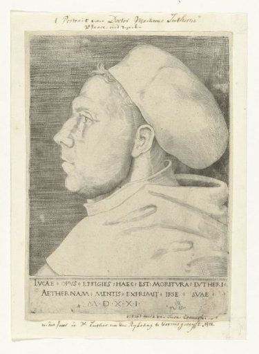 Portrait of Martin Luther as an Augustinian Monk with Doctor's Cap