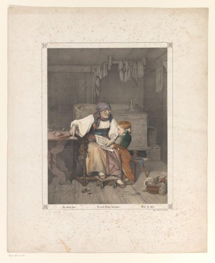 Woman giving a boy a lesson