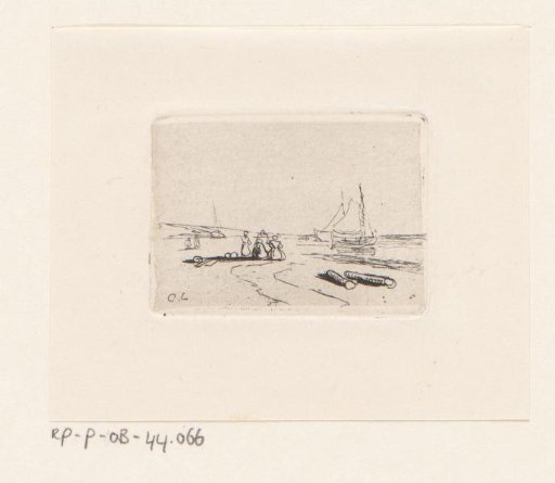 Figures on the beach