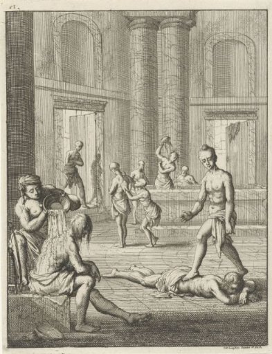 Interior of a Turkish bathhouse where massages take place