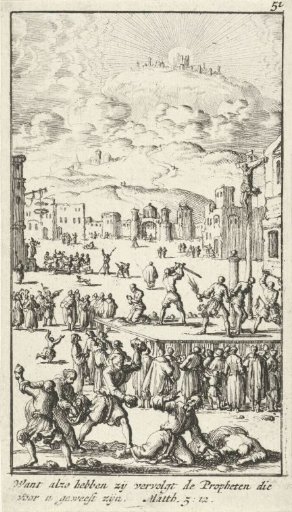 Market square where various severe punishments are being inflicted