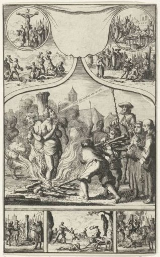 Two Bound Men Burned Alive