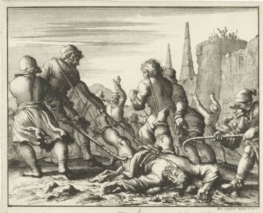 Mark dragged to the stake