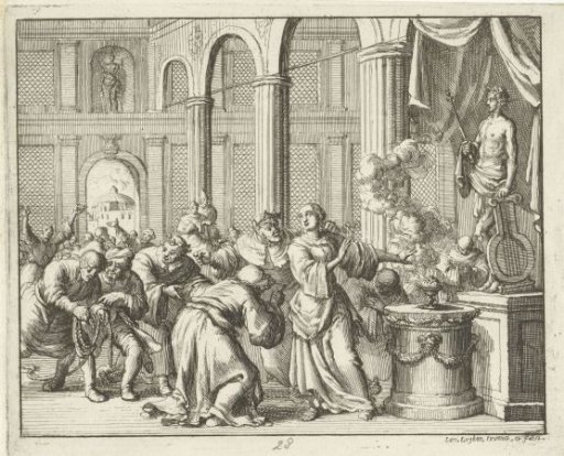 Cointha Refuses to Offer Sacrifice to the Roman God Apollo