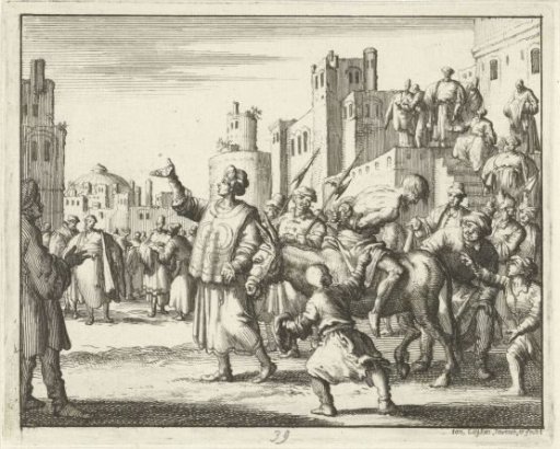 John, Merchant at Cordoba, Led through the City Backwards on a Donkey for Mockery