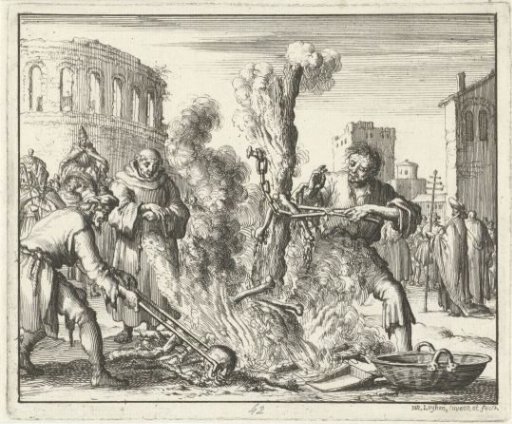 Remains of Arnoldus Taken Down from the Stake in Rome