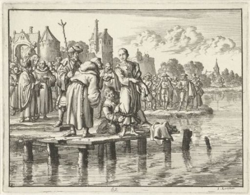 Maria van Monjou before she is drowned, 1551