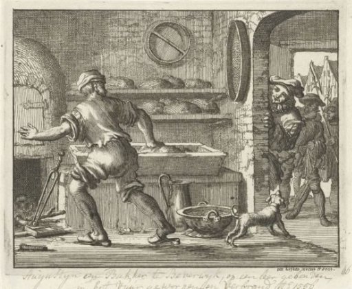Arrest of Augustijn de Backer in his bakery, 1556