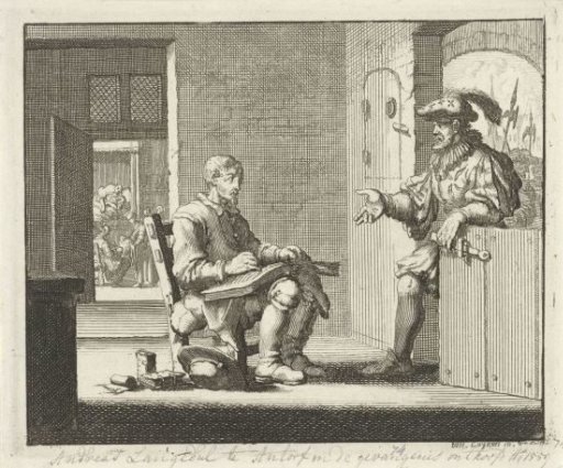 Andries Langedul arrested in Antwerp while reading the Bible, 1559