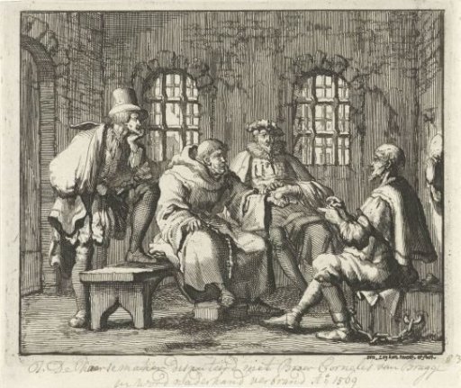 Jacob the Candlemaker disputes in prison at Bruges with Brother Cornelis, 1569