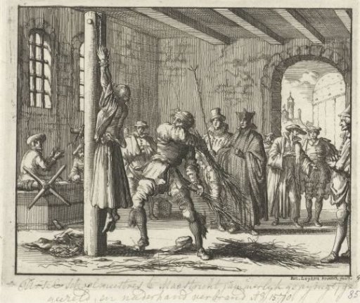 Woman Ursel scourged in prison in Maastricht, 1570